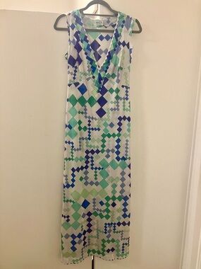 Vintage 60s 70s Emilio Pucci Formfit Rogers MOD Nightgown Long Slip Dress Sz P